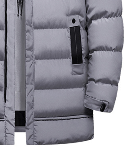 ZITY Men's Full Zipper Hooded Puffer Jacket-DUMCO05579