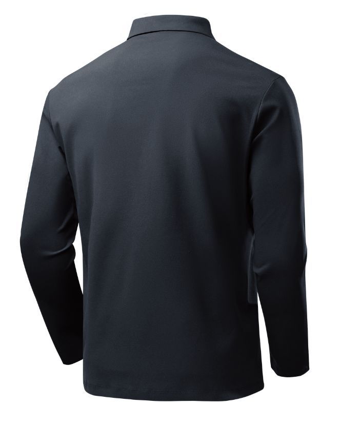 ZITY Men's Button Up Long Sleeve Polo Shirt-8909
