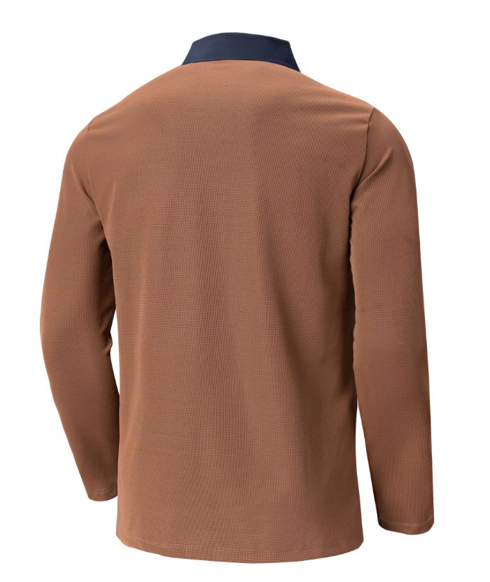 ZITY Men's Long Sleeve Business Polo Shirt-8901