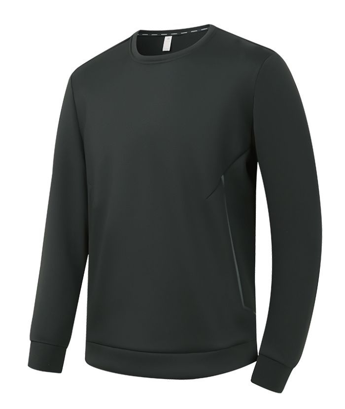 Men's Athletic Fit Solid Color Long Sleeve Polo Shirt-5328
