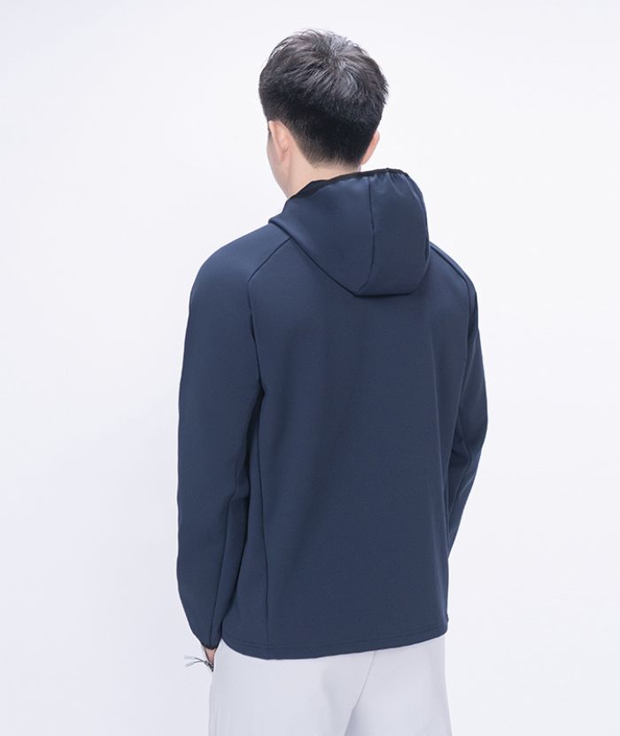 ZITY Men's Quarter Zip Solid Color Hoodie-7390