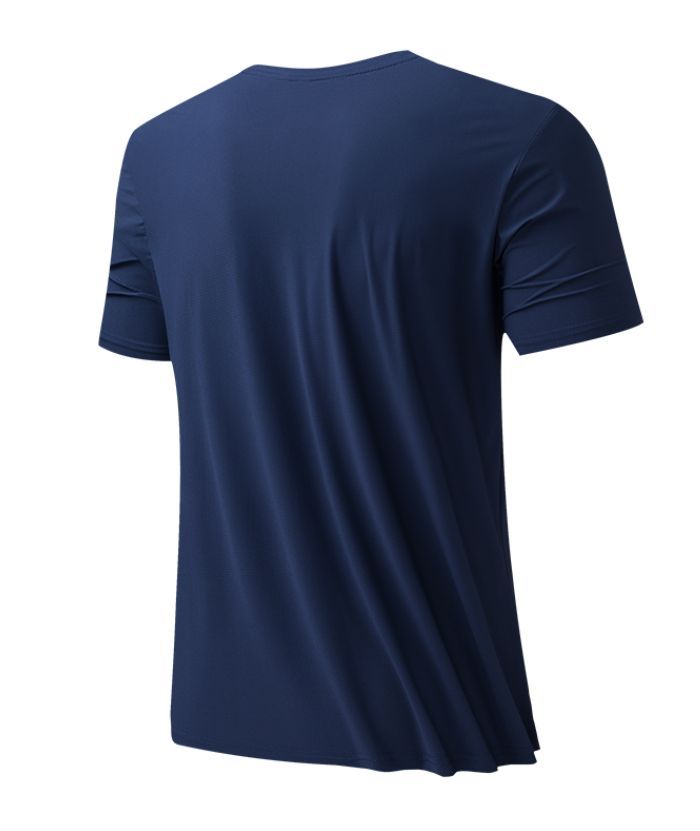 ZITY Men's Summer Slim Fit Solid Color T-Shirt-8371