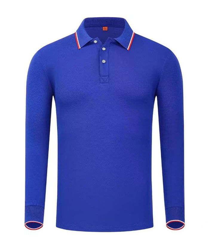 Unisex Casual Long Sleeve Sports Lapel Polo Shirt-DUMLP05917