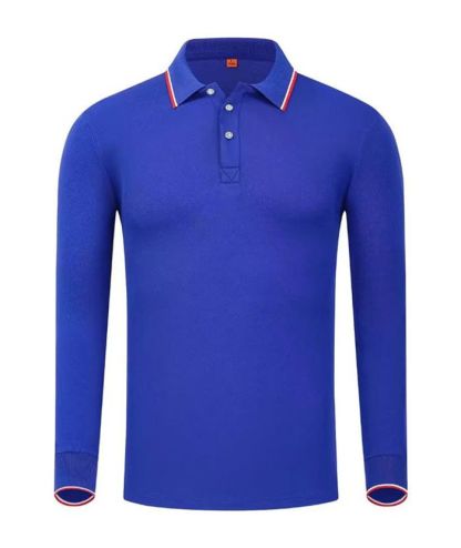 Unisex Casual Long Sleeve Sports Lapel Polo Shirt-DUMLP05917