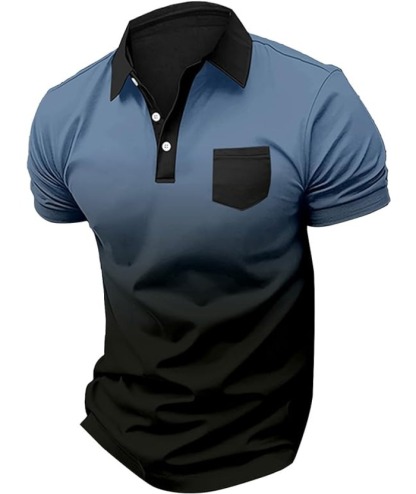 ZITY Men's Gradient Color Polo Shirt-ZPK010474 | Zitysports
