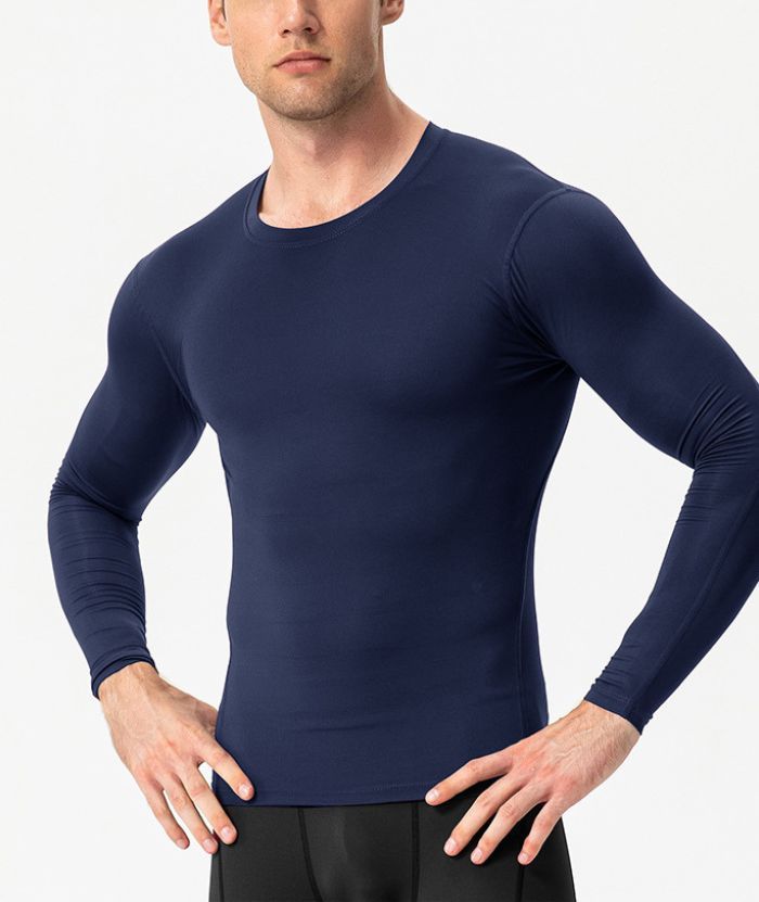 Men's Dri FIt Long Sleeve Slim Fit Compression T-Shirt-DUMLS05948
