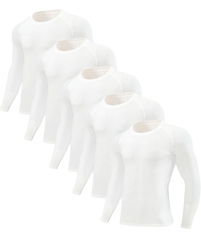 5 Pack Men's Dri Fit Yoga Compression T-Shirt-DUMLE05993
