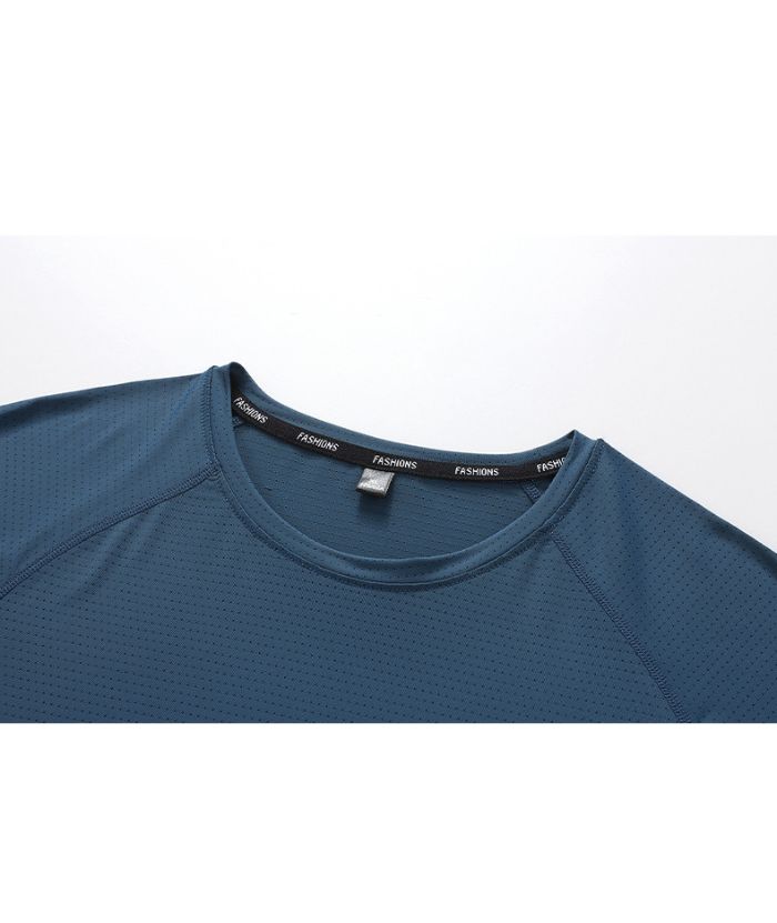 ZITY Men's Slim Fit Round Neck Sports T-Shirt-DUMPO06048