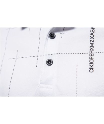 ZITY Men's Dotted Print Dri Fit Polo Shirt-DUMPO06069