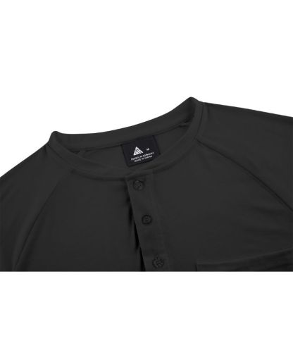 ZITY Men's Button Up Round Neck T-Shirt-CUMSS01159