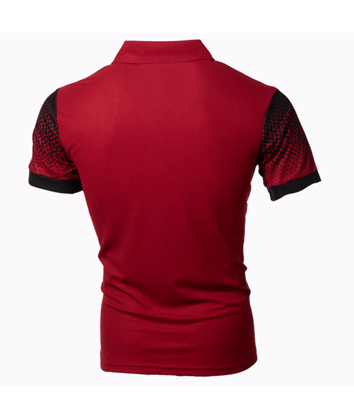 ZITY Men's 3D Print Comfort Slim Fit Short Sleeve Polo Shirt-DUMPO04600 | Zitysports