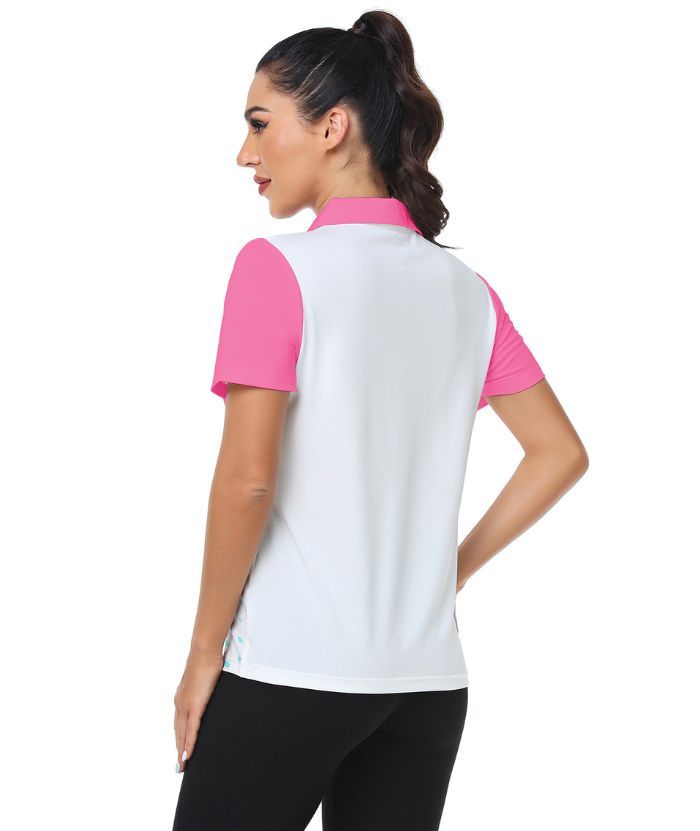 ZITY Women's Dri Fit V Neck Golf Polo Shirt-CFWZZ00035