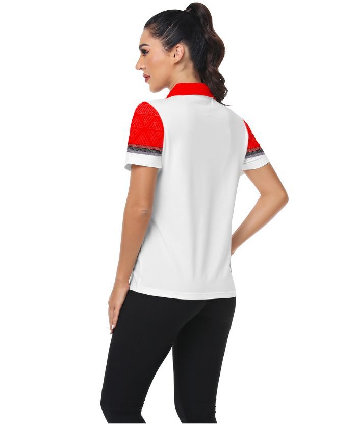 ZITY Women's Dri Fit Button Up Golf Polo Shirt-CUWPO01297