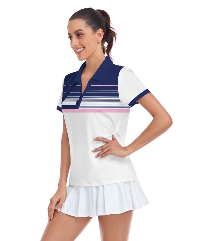 ZITY Women's Button Up Slim Fit Golf Polo Shirt-CUWPO01302