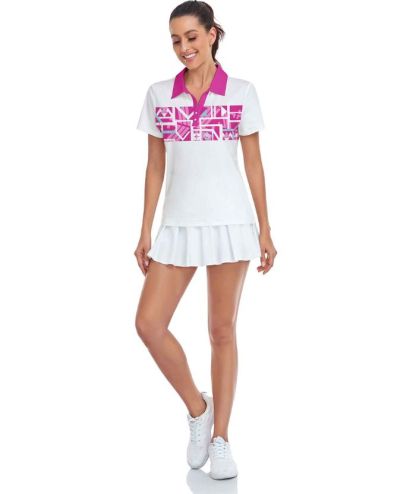 ZITY Women's Dri fit Button Up Golf Polo Shirt-CUWPO01338