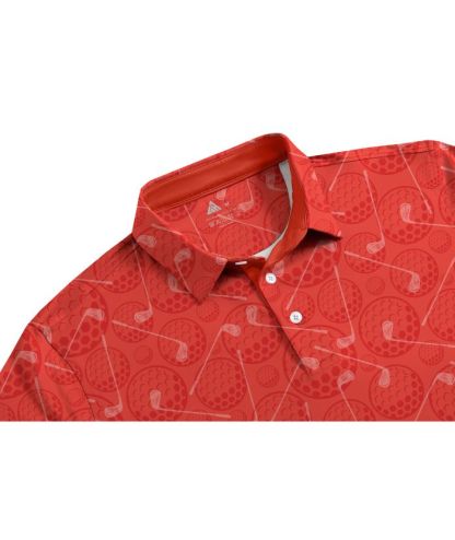 ZITY Men's Printed Dri Fit Performance Golf Polo Shirt-CUMPO05189 
