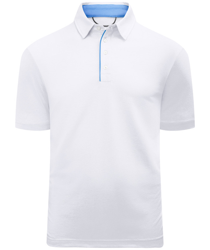 ZITY Men's Solid Color Casual Sports Polo Shirt-CUMPO01276
