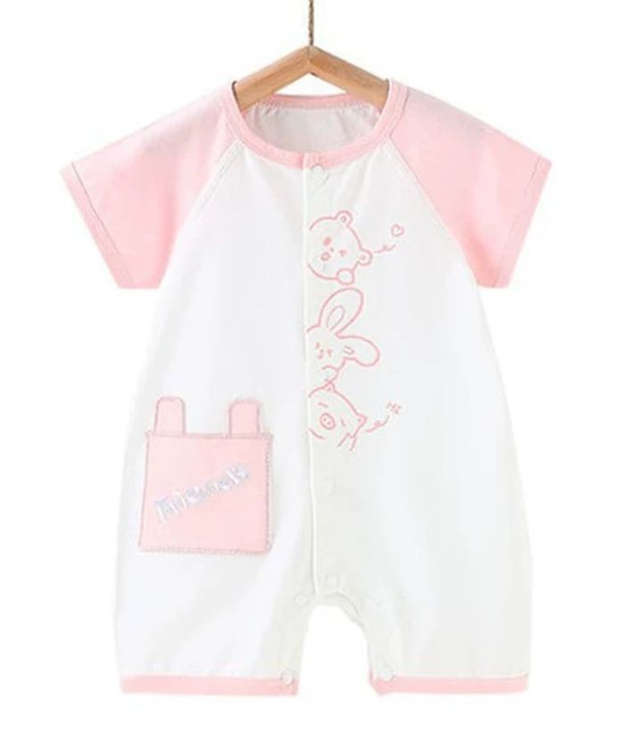 ZITY Kid's Summer Cotton Pink Jumpsuit-ZPK003720