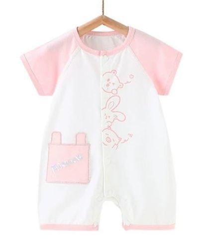 ZITY Kid's Summer Cotton Pink Jumpsuit-ZPK003720