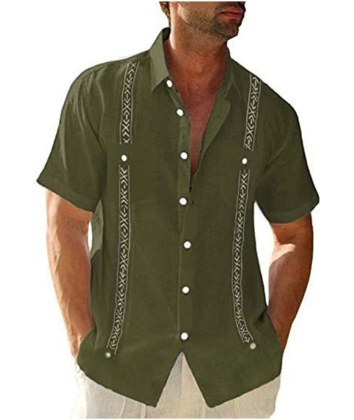 ZITY Men's Summer Button Up Casual Shirt