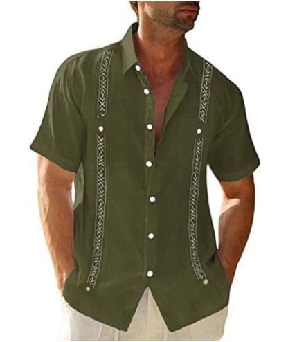 ZITY Men's Summer Button Up Casual Shirt