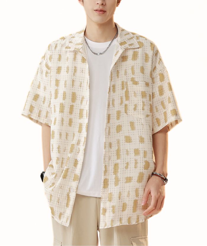 ZITY Men's Summer Casual Short Sleeve Printed Hawaiian Shirts