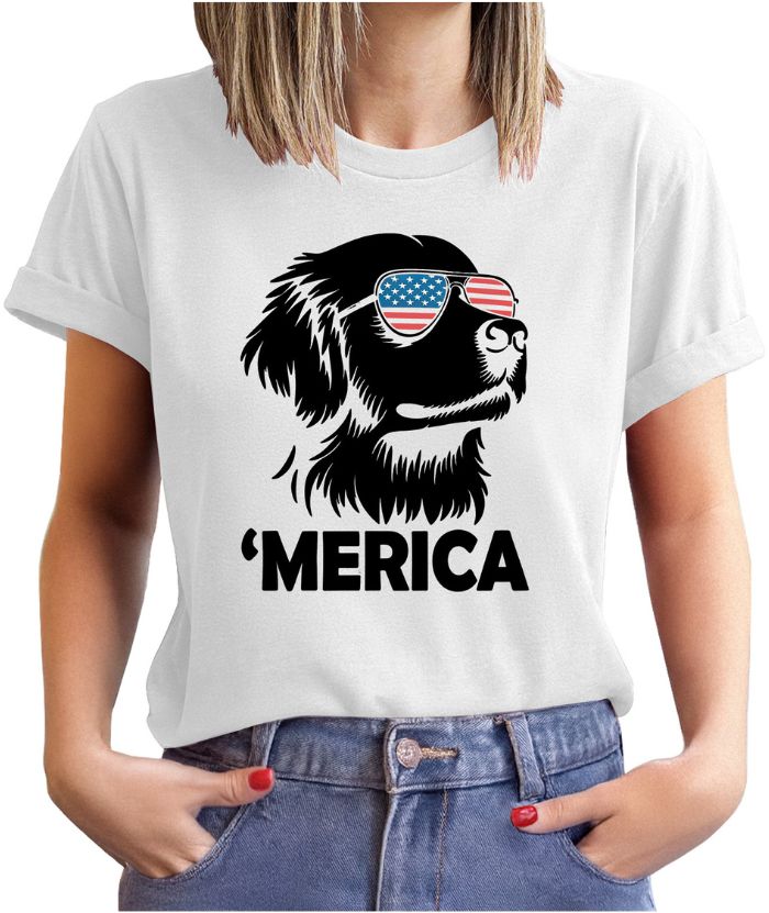 ZITY Women's Round Neck Flag Printed T-Shirt-DUWTS06255