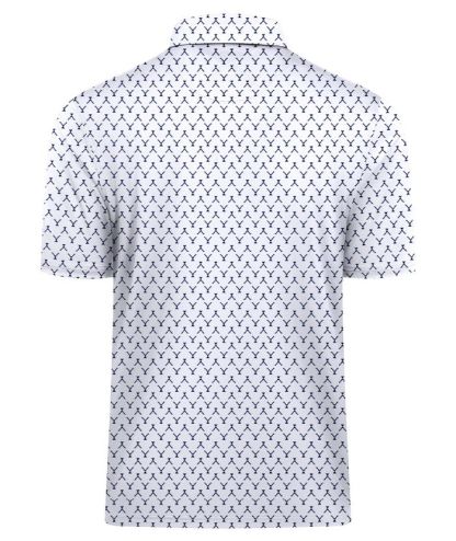 ZITY Men's Button Up Slim Fit Printed Polo Shirt-CUMPO05189