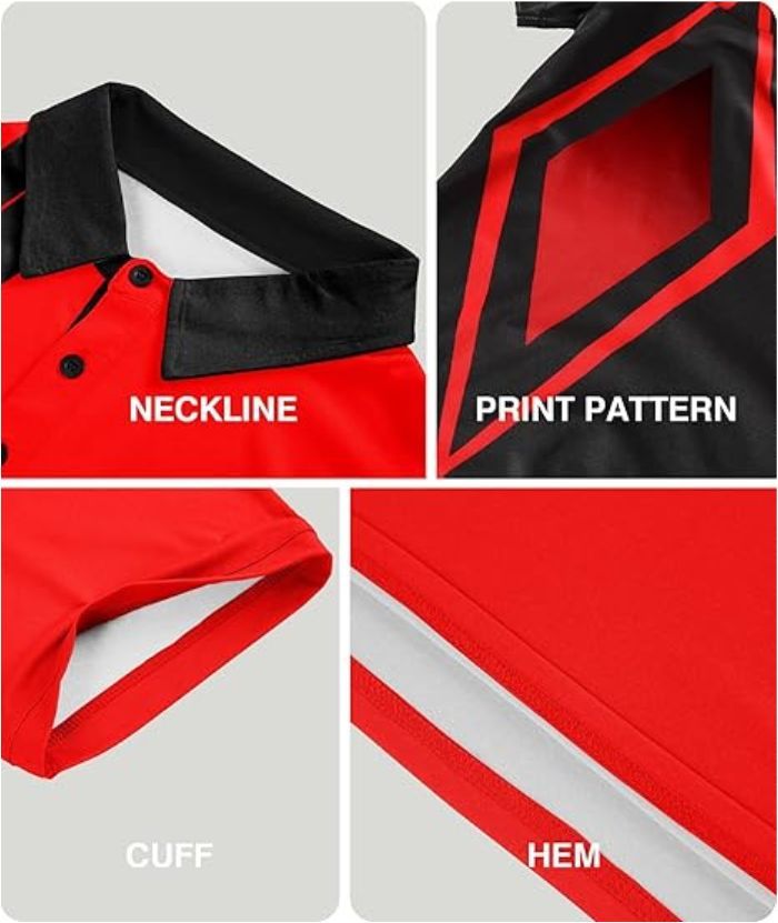 ZITY Men's Short Sleeve Athletic Dri Fit Polo Shirt-CEMPO01867
