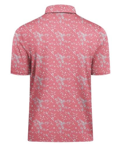ZITY Men's Button Up Slim Fit Printed Polo Shirt-CUMPO05195