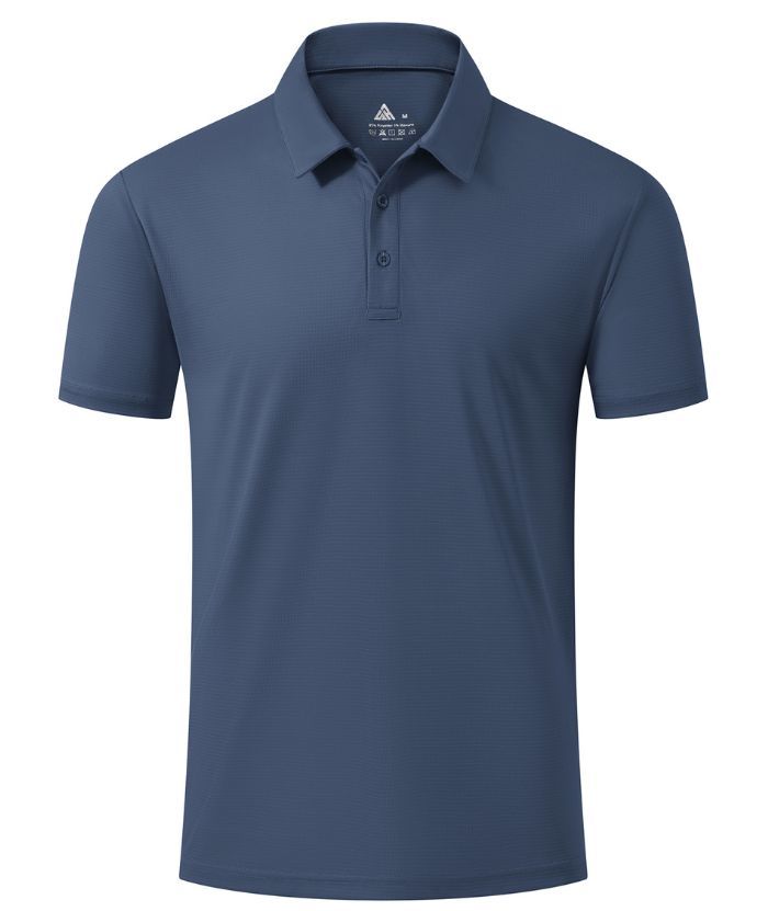 ZITY Men's Button Up Slim Fit Polo Shirt-CUMPO05766