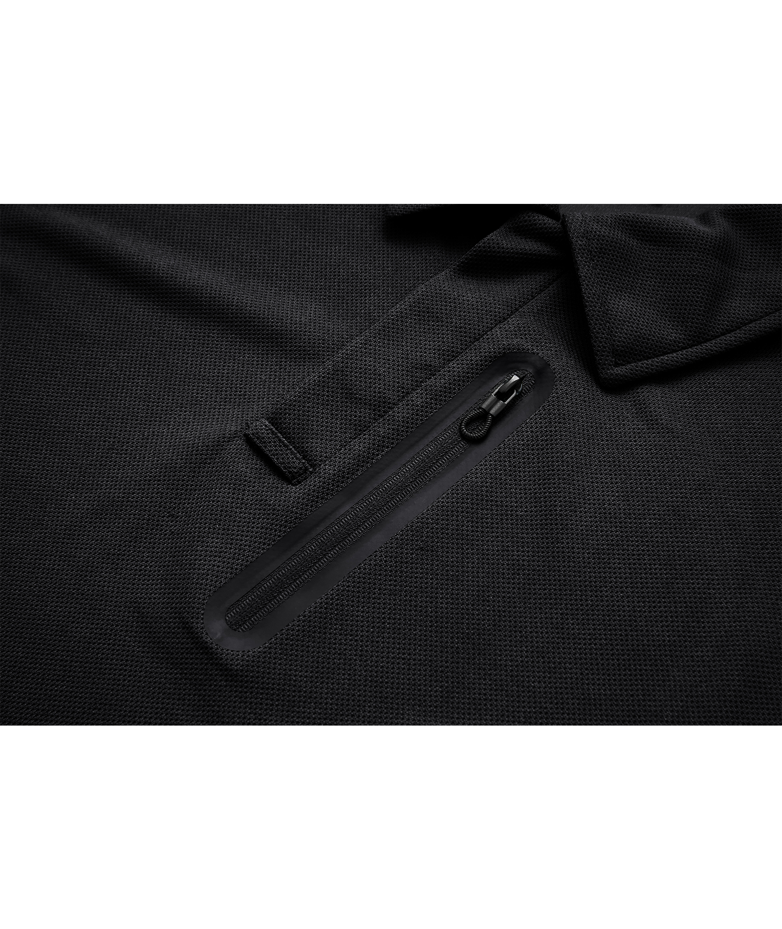 ZITY Men's Zipper Pocket Long Sleeve Polo Shirt-CFMPO00043