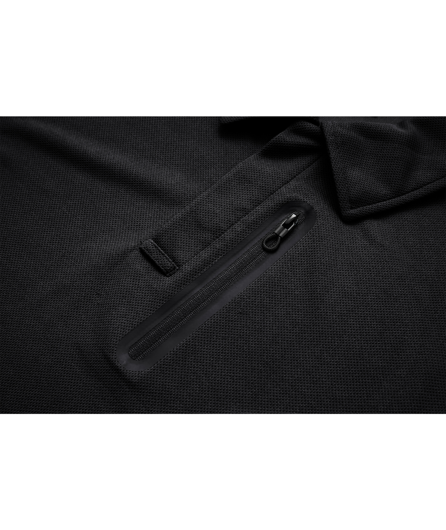 ZITY Men's Zipper Pocket Long Sleeve Polo Shirt-CFMPO00043