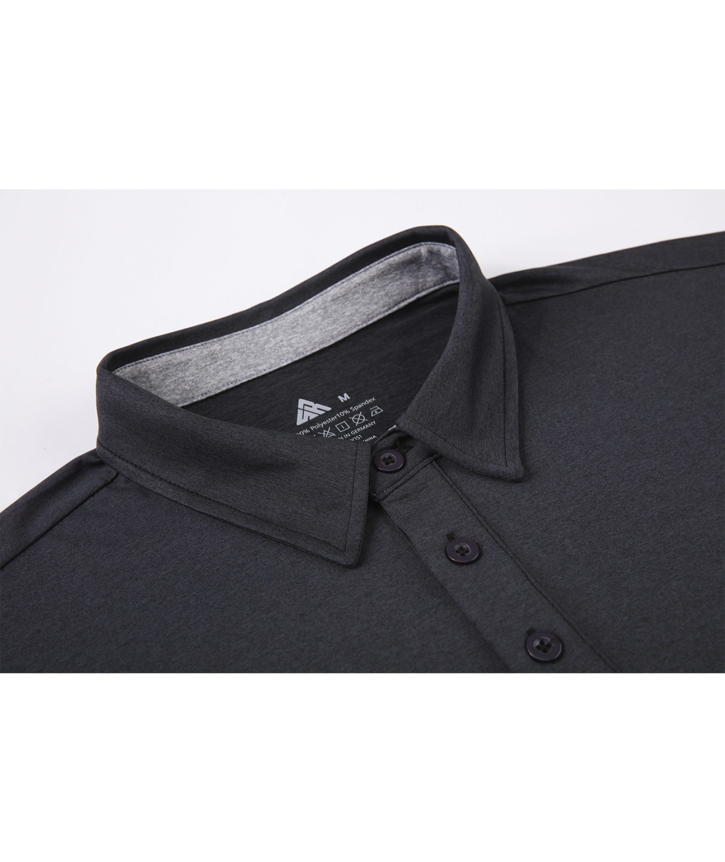 ZITY Men's Long Sleeve Moisture Wicking Polo Shirt-CFMLP00007
