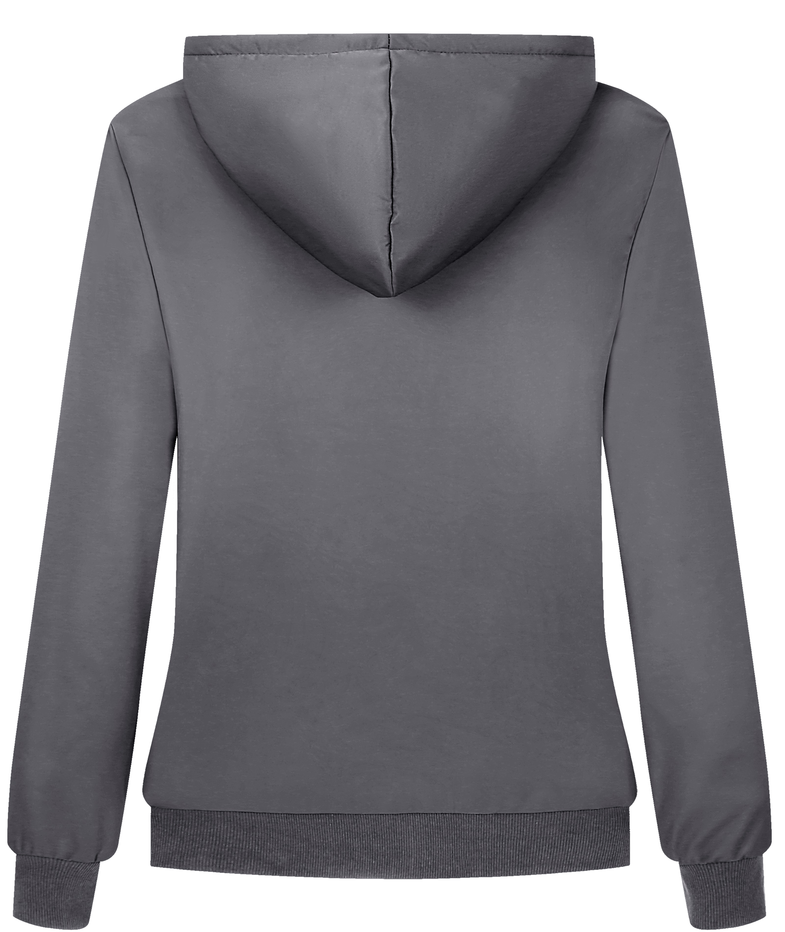 ZITY Women's Full Zipper Geometric Pattern Print Fleece Hoodie-CUWFH01396