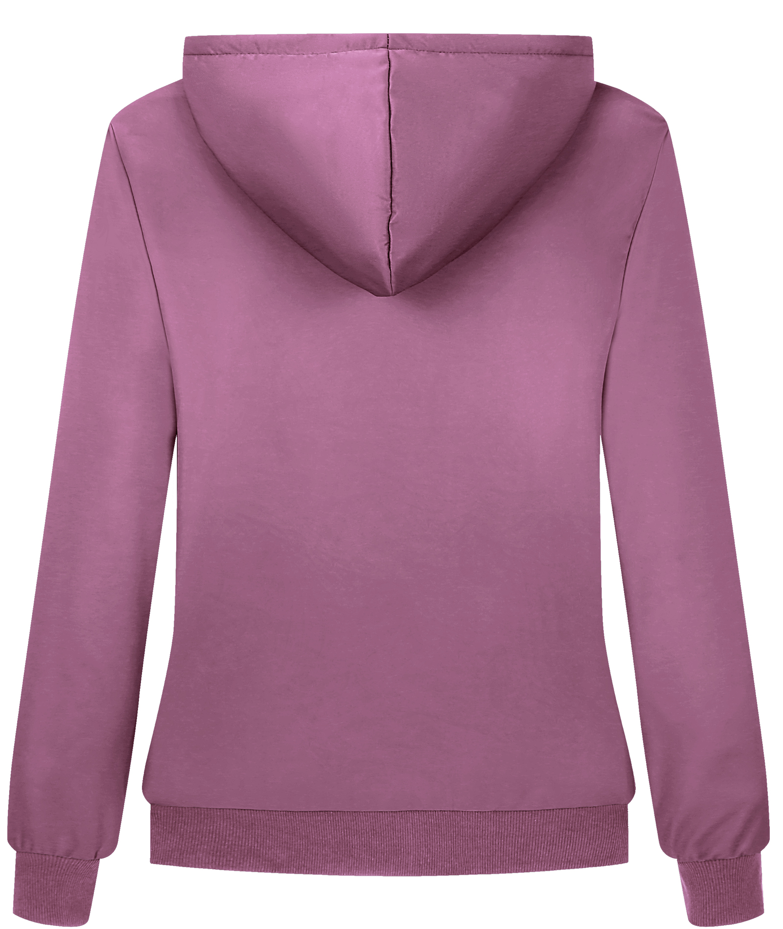 ZITY Women's Full Zipper Geometric Pattern Print Fleece Hoodie-CUWFH01396