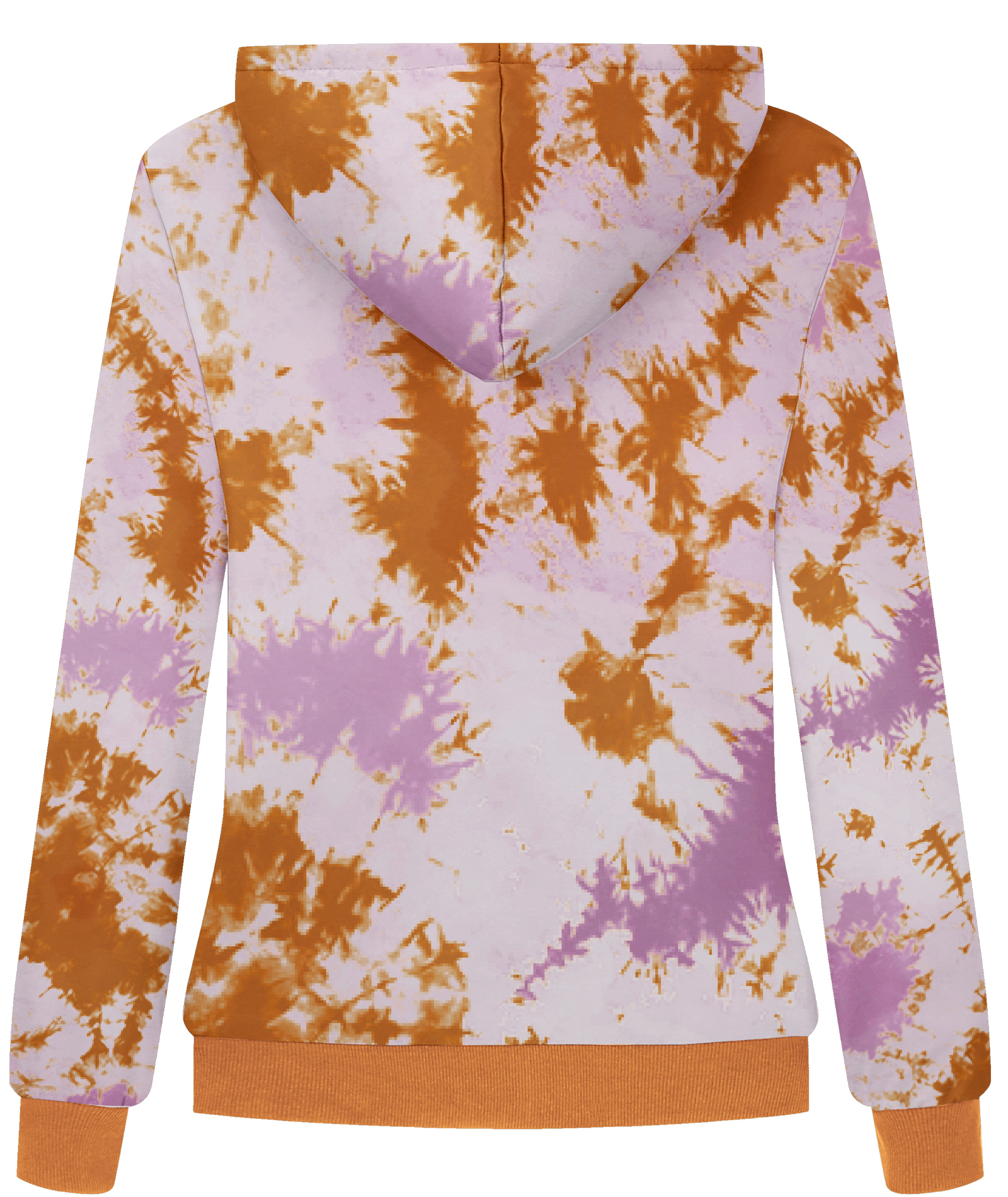 ZITY Women's Tie Dye Full Zipper Fleece Hoodie-CUWFH01516