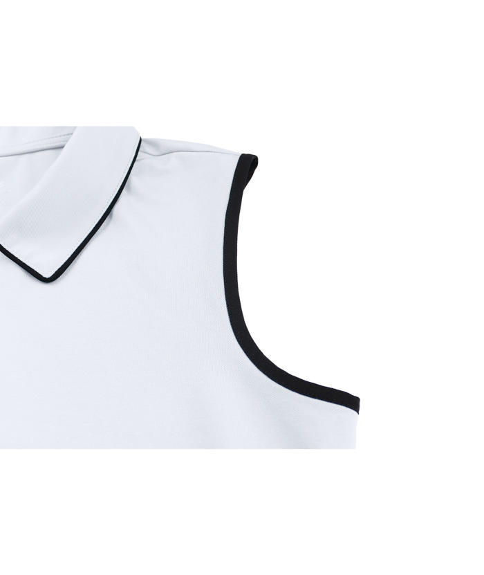 ZITY Women's Sleeveless Quarter Zip Golf Polo Shirt-CUWPO01362