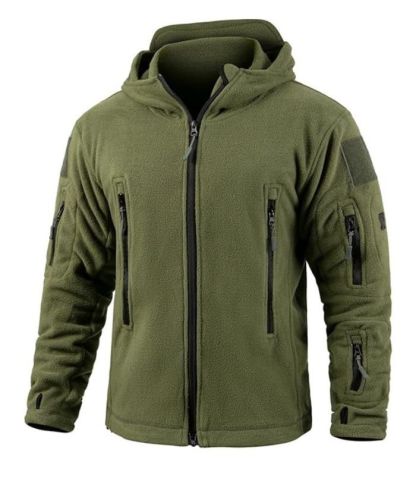 ZITY Men's Solid Microfleece Tactical Hoodie Jacket-ZPK007673 | Zitysports
