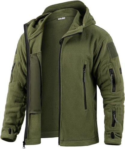 ZITY Men's Solid Microfleece Tactical Hoodie Jacket-ZPK007673 | Zitysports