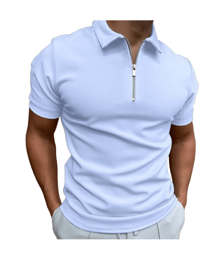 ZITY Men's Quarter Zip Polo Shirt-ZPK010448 | Zitysports