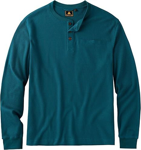 ZITY Men's Long Sleeve Casual Waffle Thermal Henley Shirt-CUMLS03493