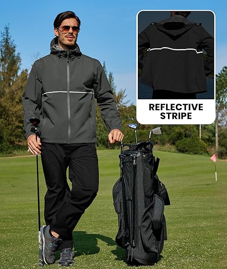 ZITY Men's Waterproof Breathable Packable Rainwear-CUMRS05414