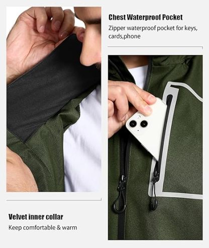 ZITY Men's Waterproof Rain Gear Outdoor Rainwear-CUMRS03412