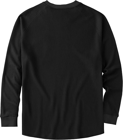 ZITY Men's Long Sleeve Casual Waffle Thermal Henley Shirt-CUMLS03493