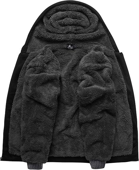 ZITY Men's Full Zip Up Contrast Color Fleece Hoodie-zity1712