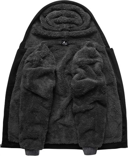 ZITY Men's Full Zip Up Contrast Color Fleece Hoodie-zity1712