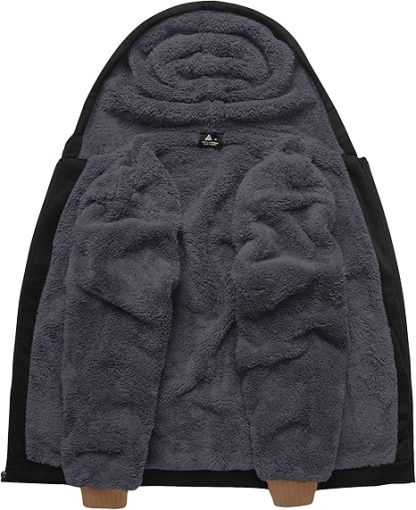 ZITY Men's Full Zip Up Contrast Color Fleece Hoodie-zity1712