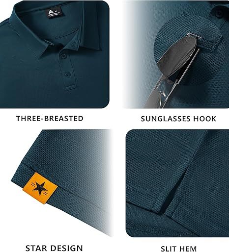 ZITY Men's Button Up Slim Fit Polo Shirt-CUMPO05192