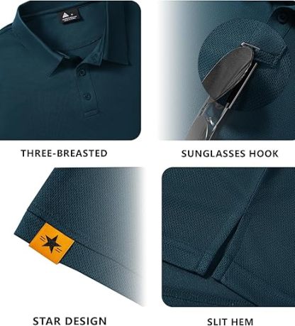 ZITY Men's Button Up Slim Fit Polo Shirt-CUMPO05192